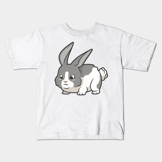 Kawaii rabbit Kids T-Shirt by Modern Medieval Design